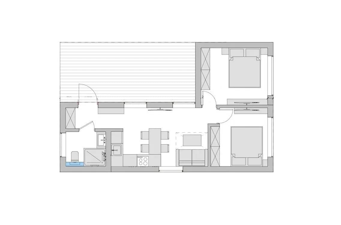 Modüler Ev - 3 50 metrekare plan görseli